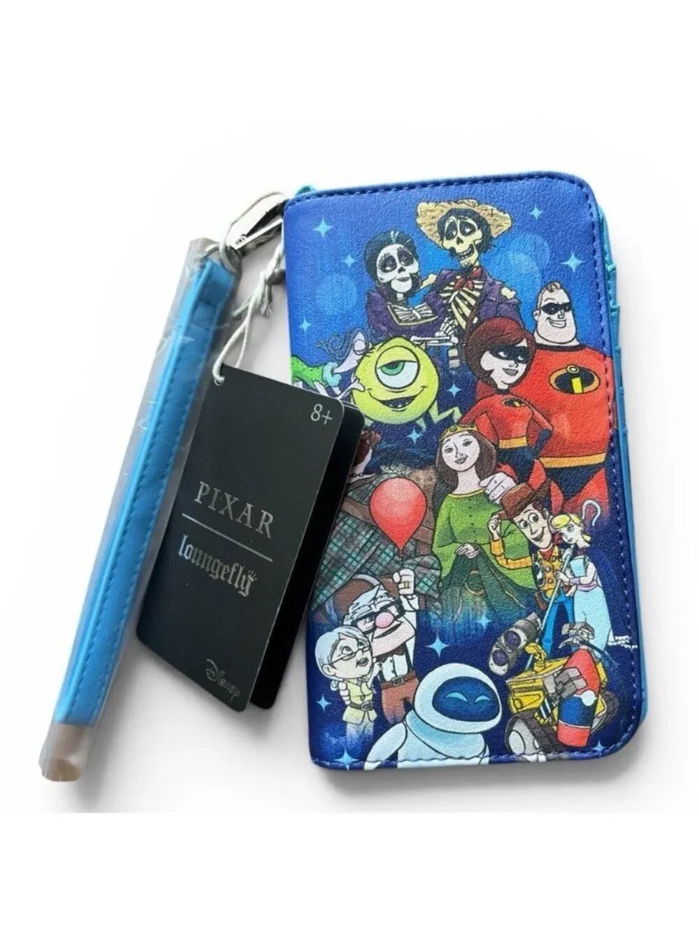 Loungefly Pixar Couples Tech Wallet Wall E Toy Story UP Incredible Coco Wristlet